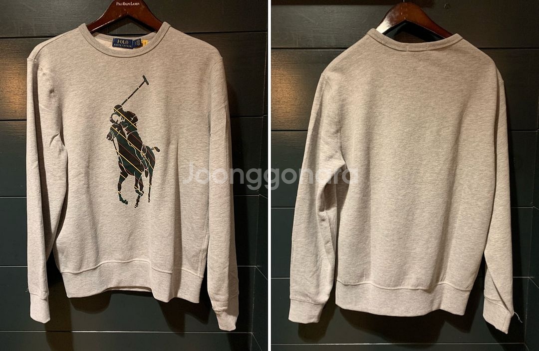 [M] [새상품] 폴로랄프로렌 스트라이프 빅 포니 기모--3