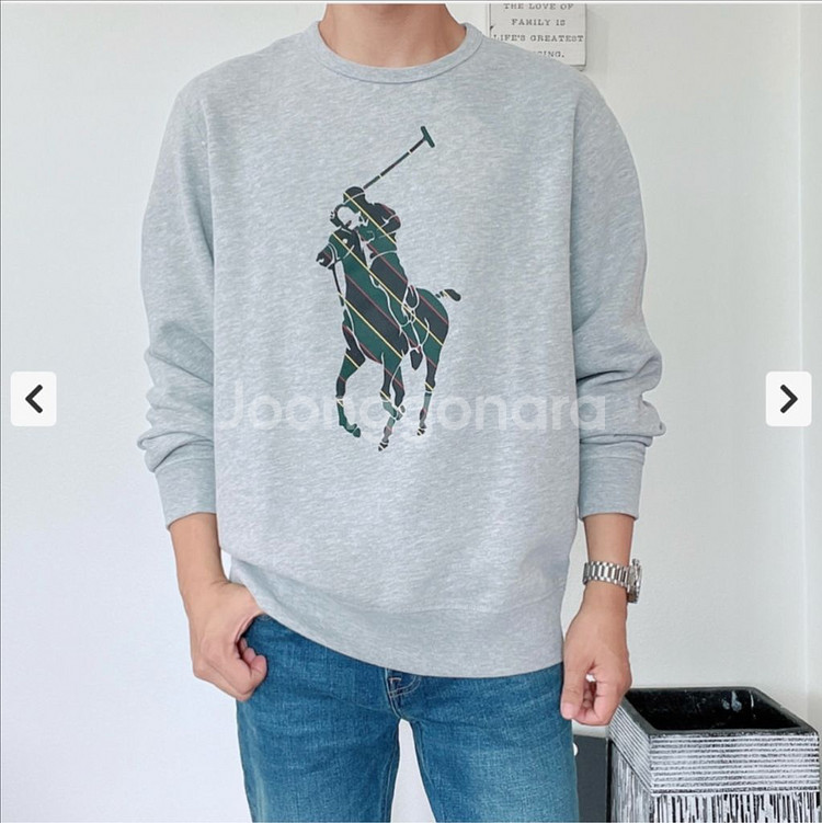 [M] [새상품] 폴로랄프로렌 스트라이프 빅 포니 기모--1