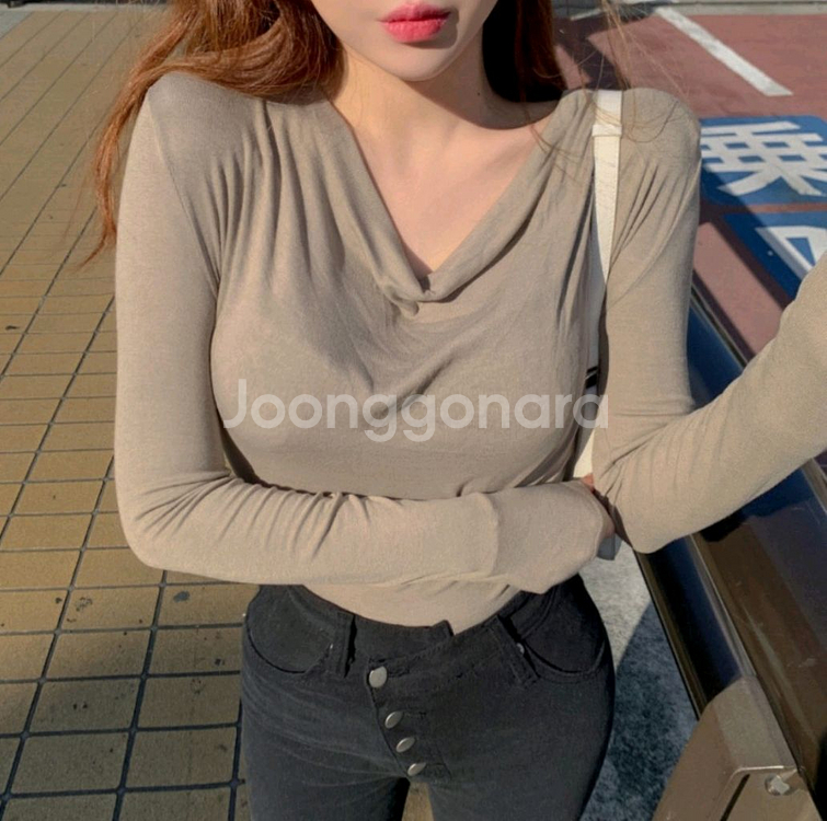 슬림 셔링 티 수입의류--1