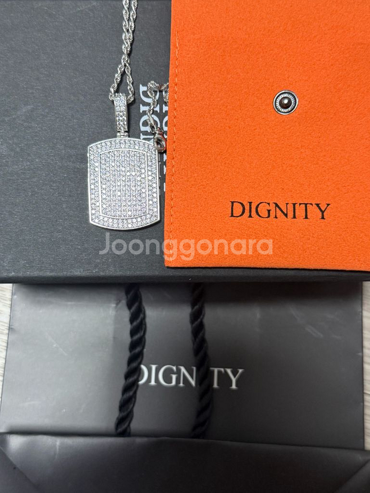 디그너티 N1 네크리스 화이트골드 55cm--2