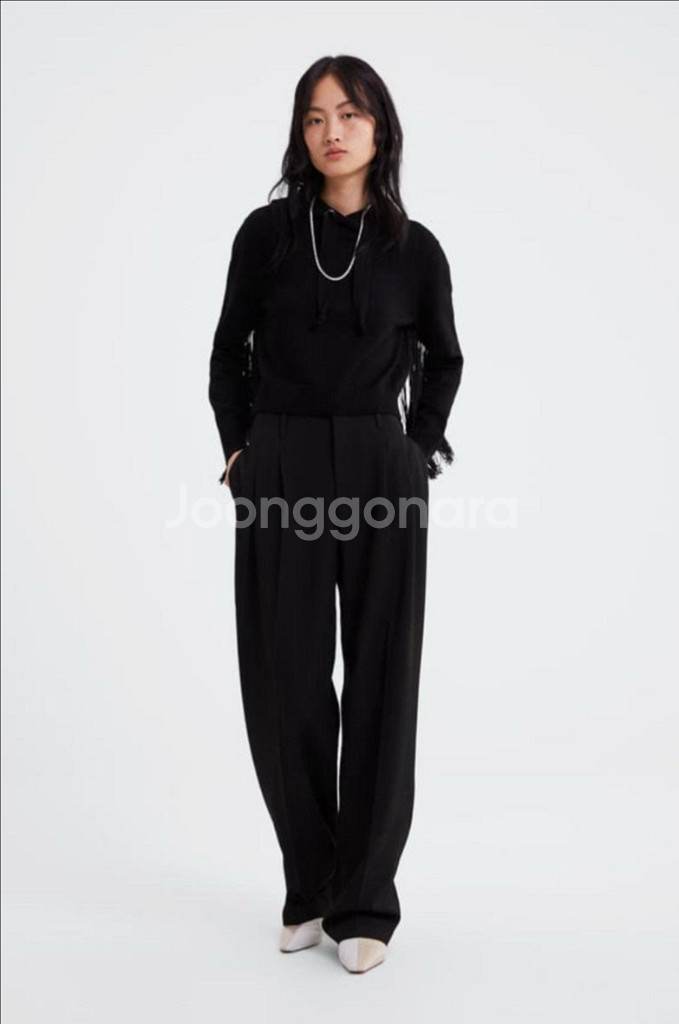 [미사용]ZARA 자라 여성 프린지 수술 니트--3