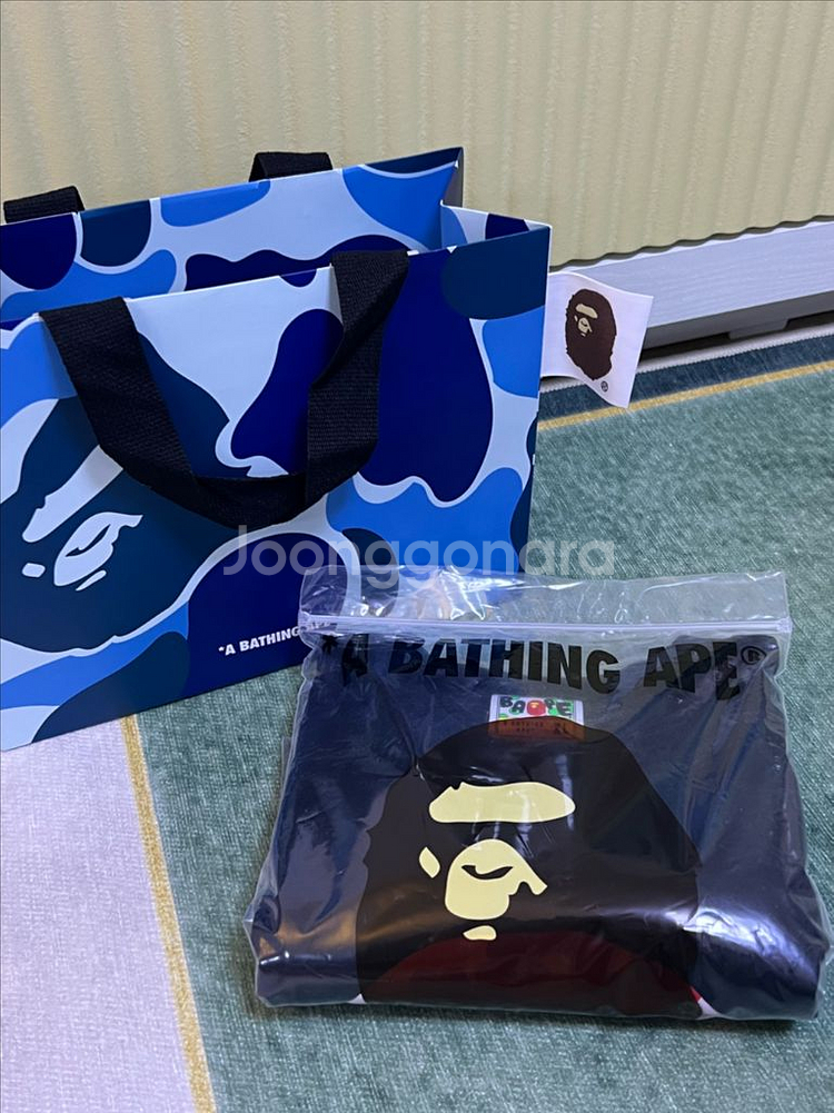 BAPE 블랙 핑크 카모 티셔츠 XL--1