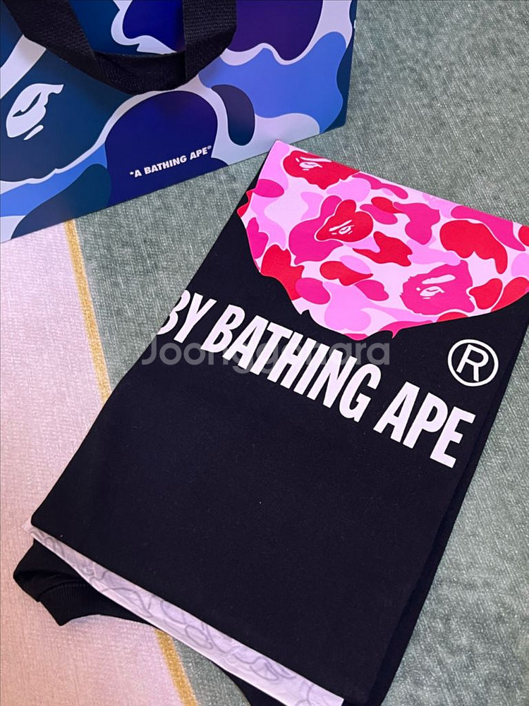 BAPE 블랙 핑크 카모 티셔츠 XL--3