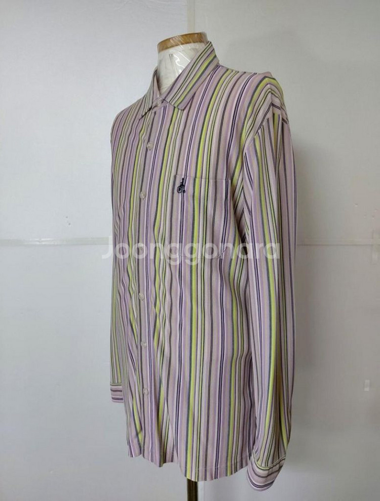 100)빈폴 골프웨어 스트라이프 긴팔 남방셔츠--1