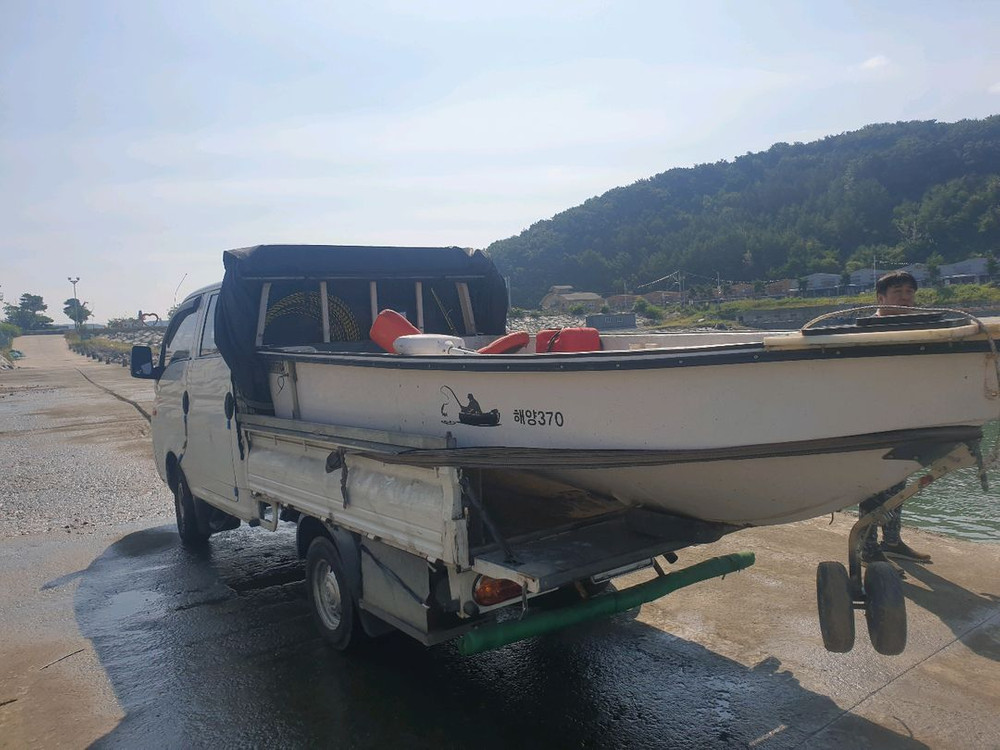 해양 370 야마하 15마력 선외기 가이드모터 어탐기 이미지