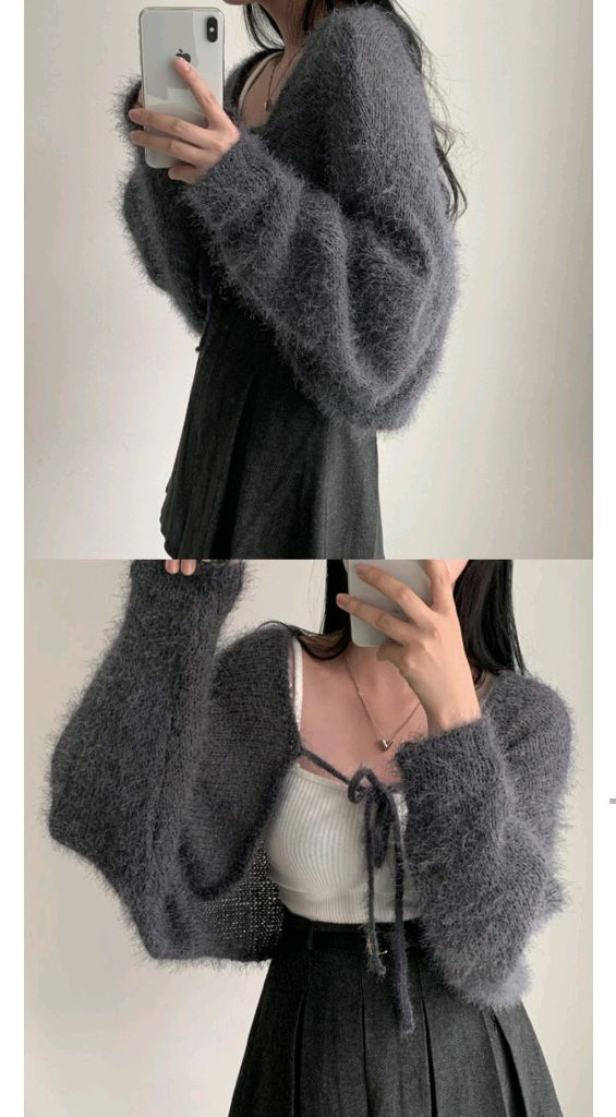 크림치즈마켓 크롭 볼레로 니트 가디건 이미지