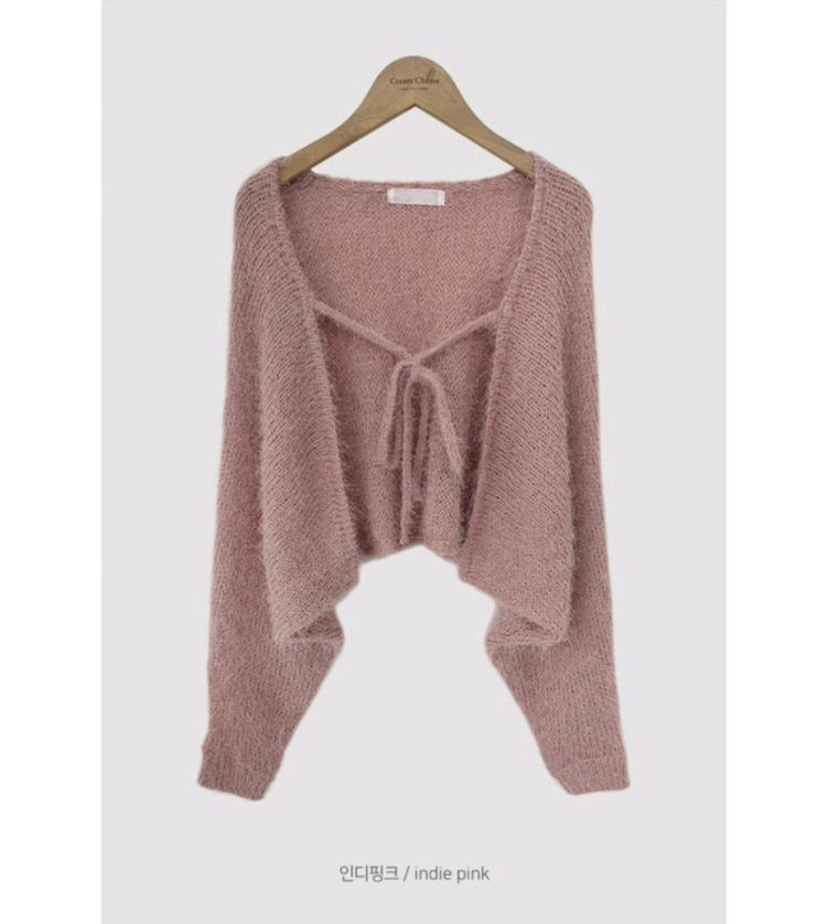 크림치즈마켓 크롭 볼레로 니트 가디건 이미지