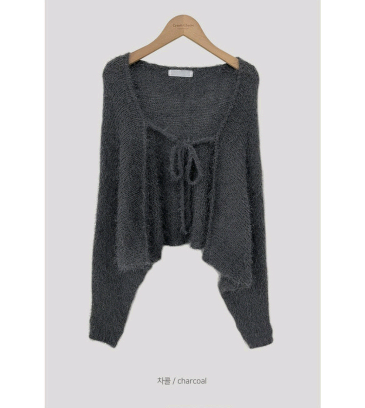 크림치즈마켓 크롭 볼레로 니트 가디건 이미지