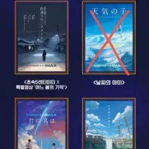 일괄)신카이마코토 IMAX 포스터
