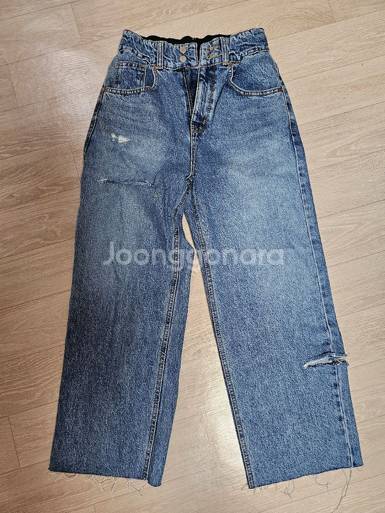 와이드 청바지(새거) 저렴하게--0