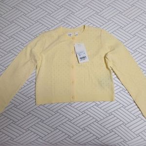 (새상품)갭키즈 여아 펀칭 가디건 M사이즈(8-9세)