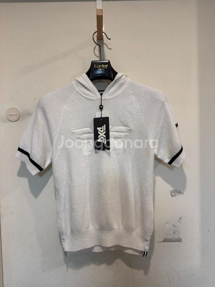 새상품 PXG 여성 후드 숏 슬리브 스웨터 (화이트)--4