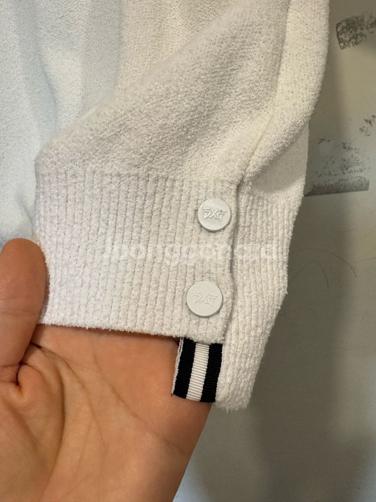 새상품 PXG 여성 후드 숏 슬리브 스웨터 (화이트)--6