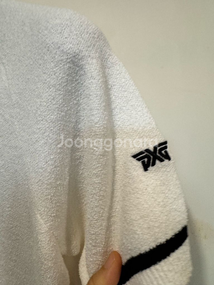 새상품 PXG 여성 후드 숏 슬리브 스웨터 (화이트)--7