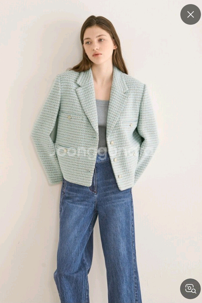 더캐시미어 울 블렌드 믹스드자켓--0