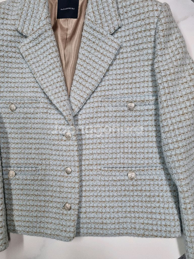 더캐시미어 울 블렌드 믹스드자켓--5