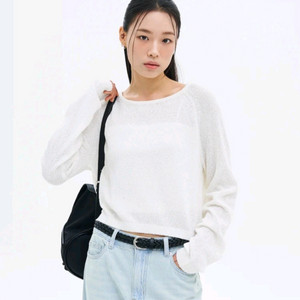 에잇세컨즈 여성 여자 크롭 니트