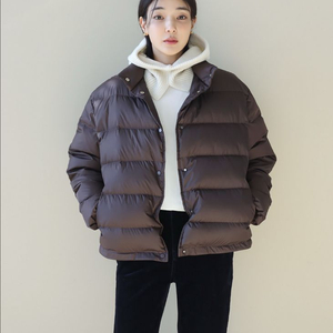 디그 브라운 구스다운 숏패딩