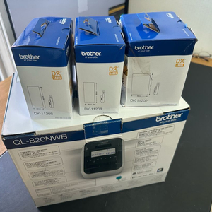 브라더 QL-820NWB 라벨프린터/ 라벨롤3개포함