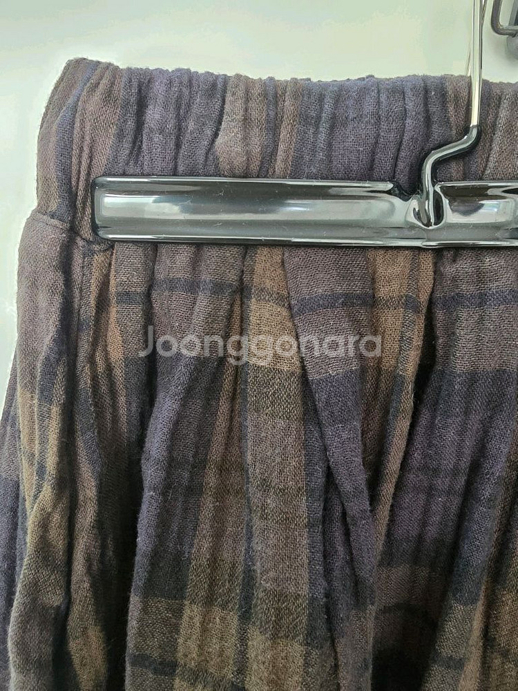 본빠옹 모두의바지2 카키체크--1