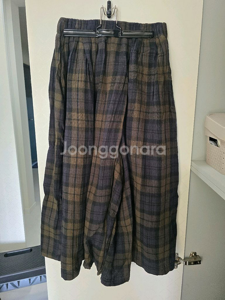 본빠옹 모두의바지2 카키체크--0