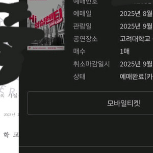 고려대 하이 입실렌티 티켓 1매 양도합니다