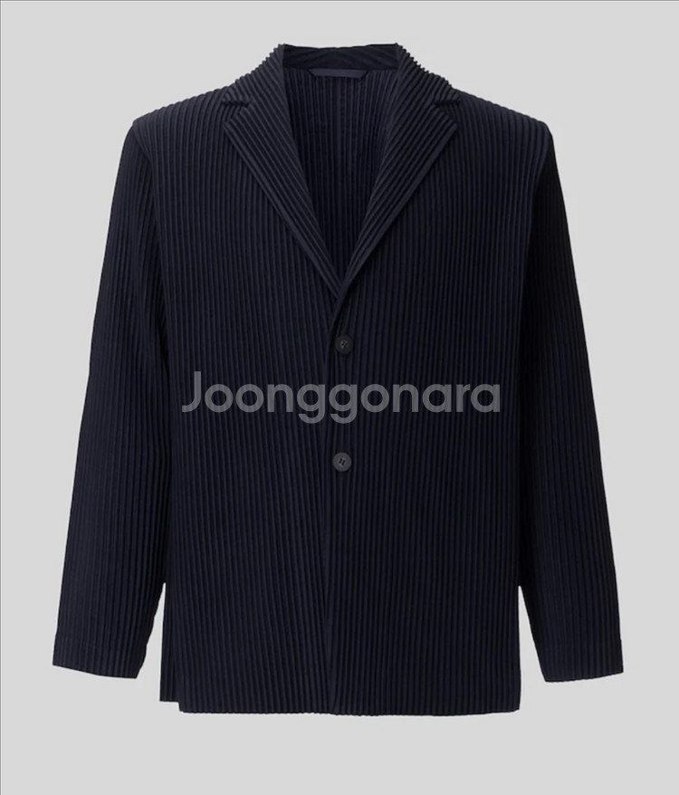 옴므플리세 베이직 자켓 네이비--0