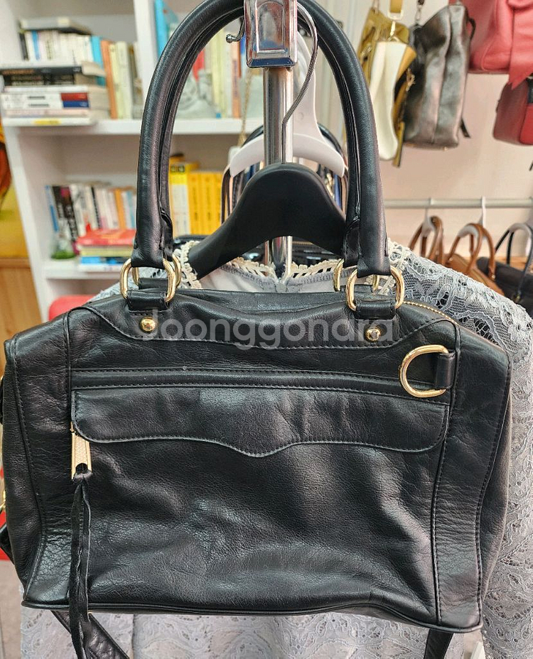 레베카밍코프 블랙 가죽 토트백-정품--1