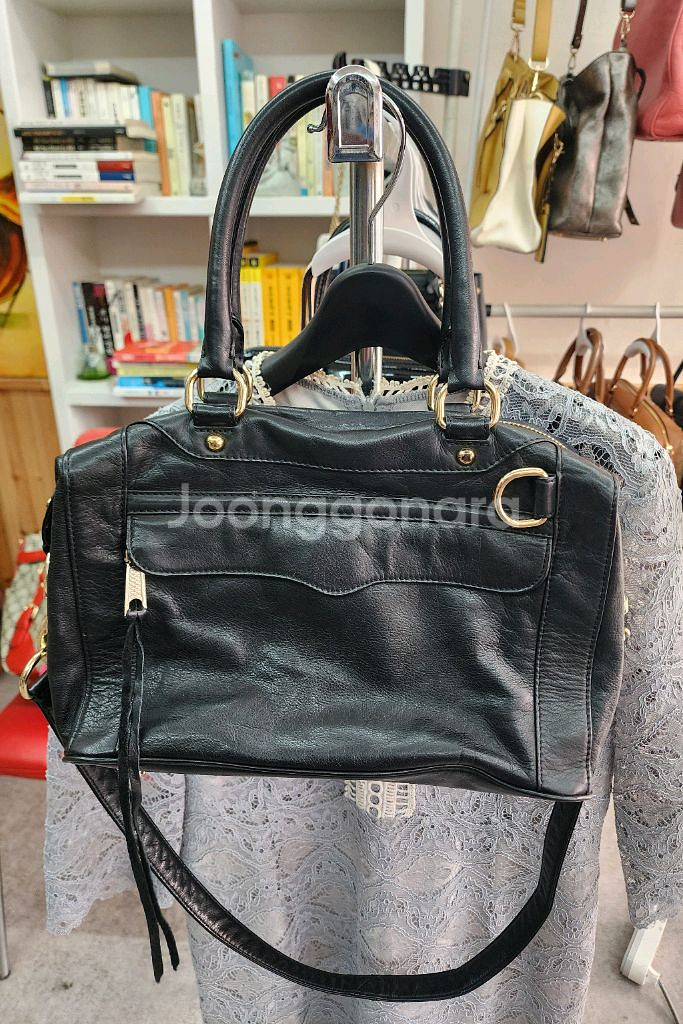 레베카밍코프 블랙 가죽 토트백-정품--0