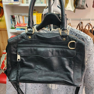 레베카밍코프 블랙 가죽 토트백-정품