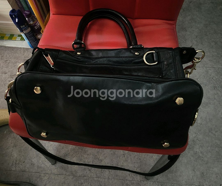 레베카밍코프 블랙 가죽 토트백-정품--4