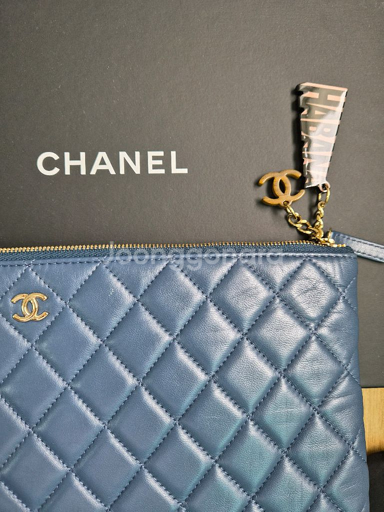 샤넬 램스킨 시즌 클러치 라지--6