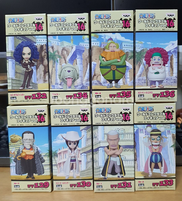 원피스 월콜 미니 피규어 vol.16(131누락,7종)--0