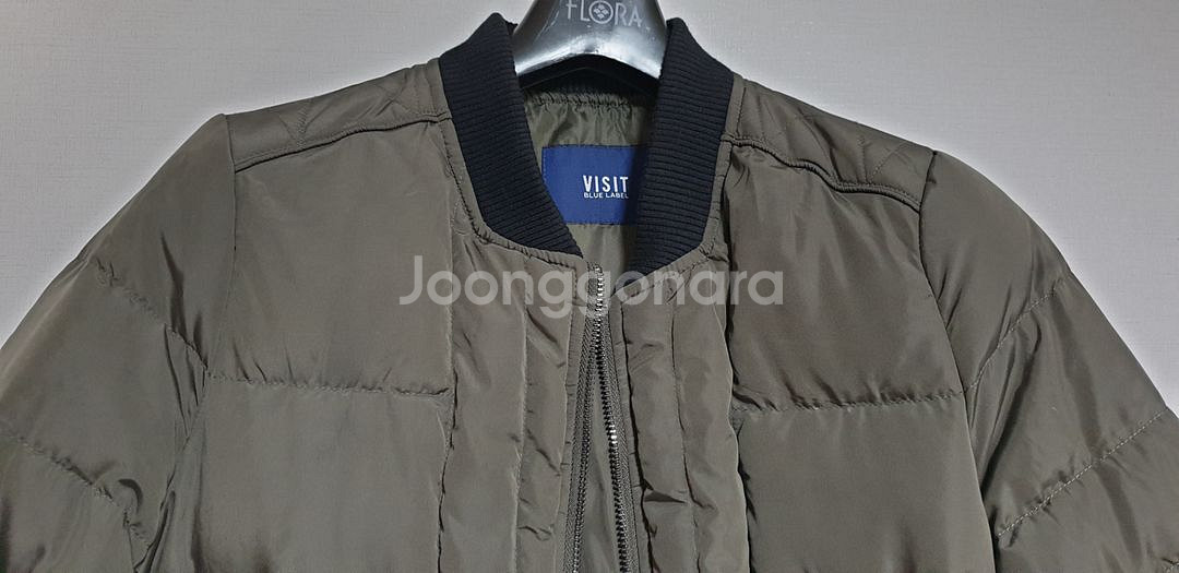 VISIT 여성 시보리 경량 점퍼 롱패딩 55 카키색--1