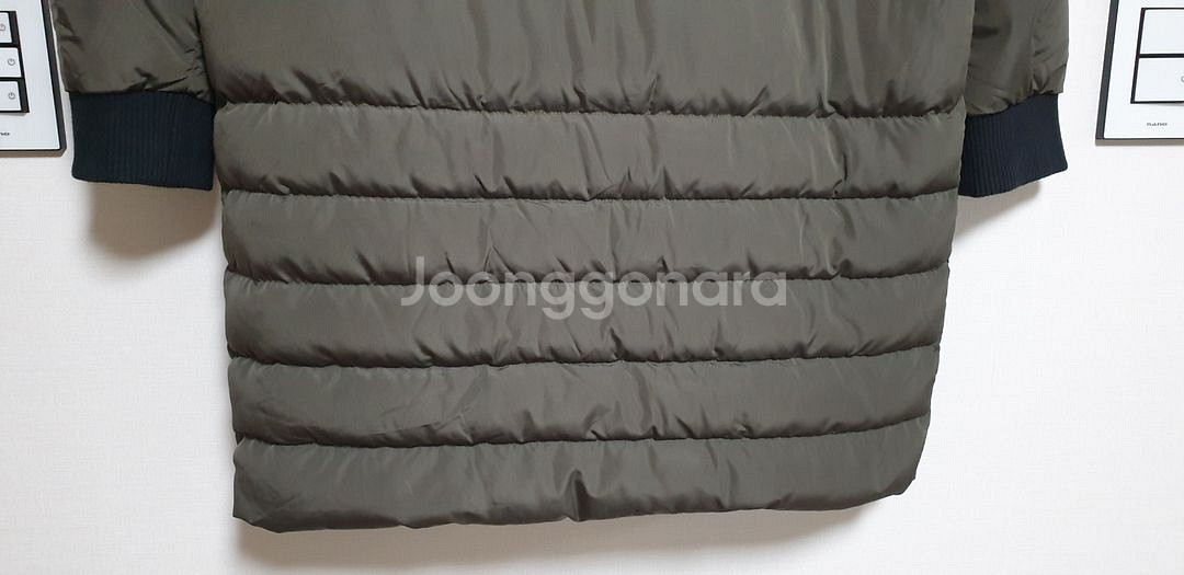 VISIT 여성 시보리 경량 점퍼 롱패딩 55 카키색--6