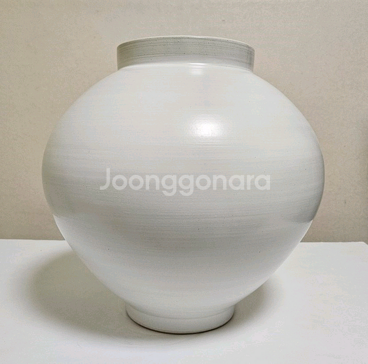 무광 대형 달항아리 1번 /미사용 새상품/돌사진 촬영--0