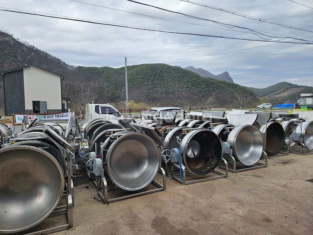 중고회전국솥 가스솥 300인 500인 900인--0