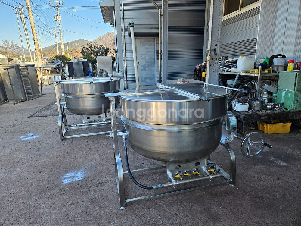 중고회전국솥 가스솥 300인 500인 900인--7