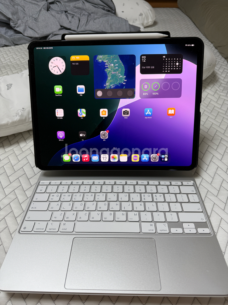 iPad Pro 13 M4 매직키보드 애플펜슬 세트--4