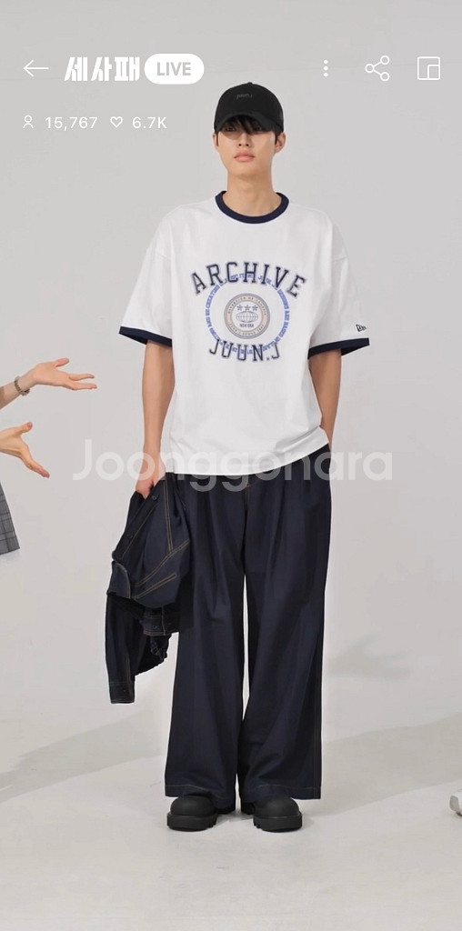 준지 x 뉴에라 링거 반팔티 판매중!--1