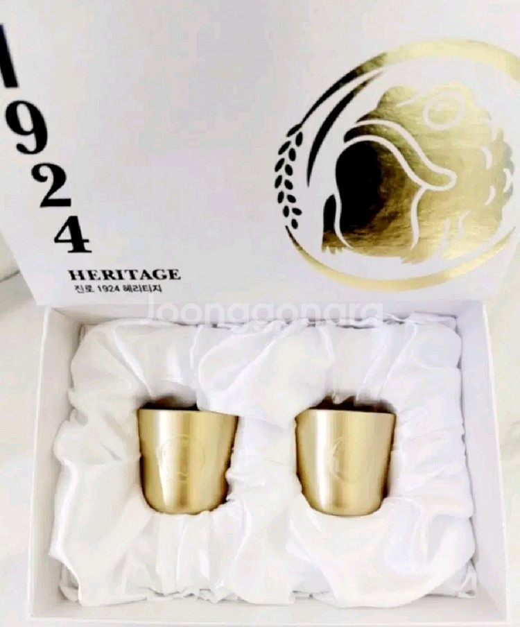 진로 1924 헤리티지 황동잔 2p 1세트 기프트세트--0