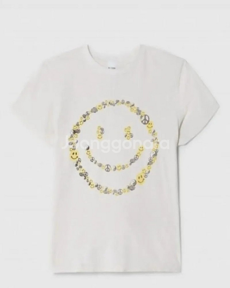 정품 리던 스마일 티셔츠 m 새상품--1