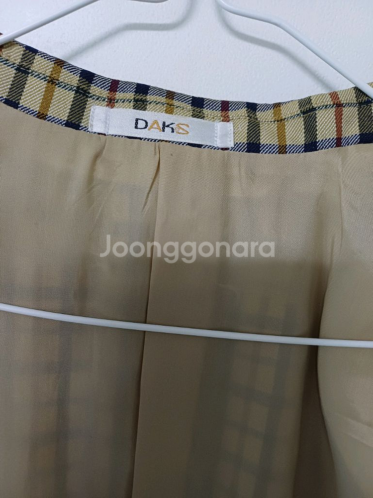 여성 닥스 울.실크 봄.가을 체크자켓 (95)--6