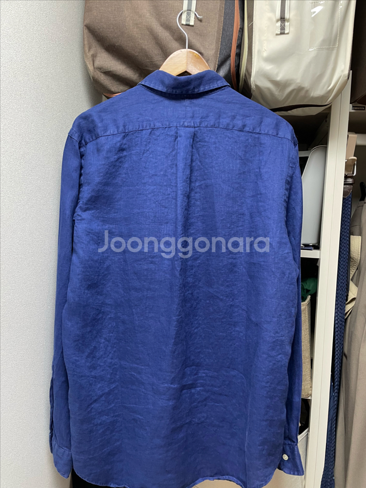폴로 L 클래식핏 린넨 셔츠 네이비--5