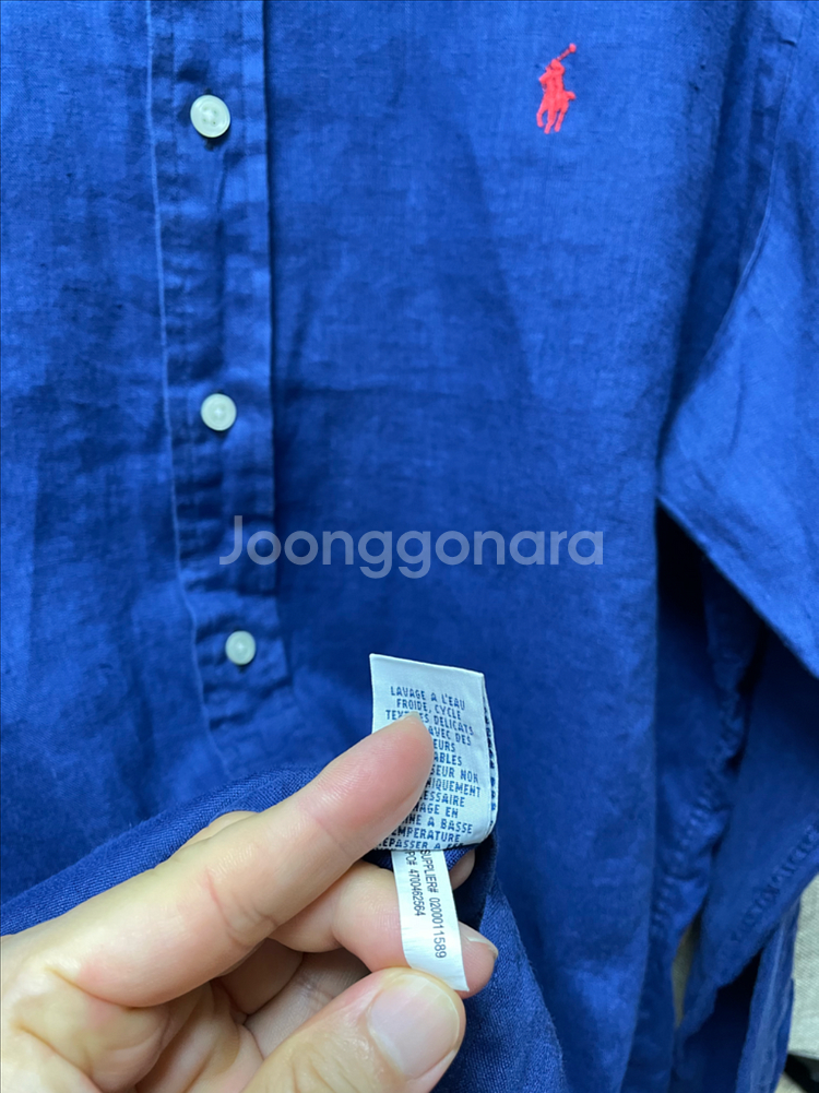 폴로 L 클래식핏 린넨 셔츠 네이비--4
