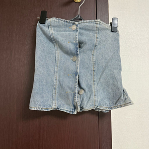 청 데님 상의