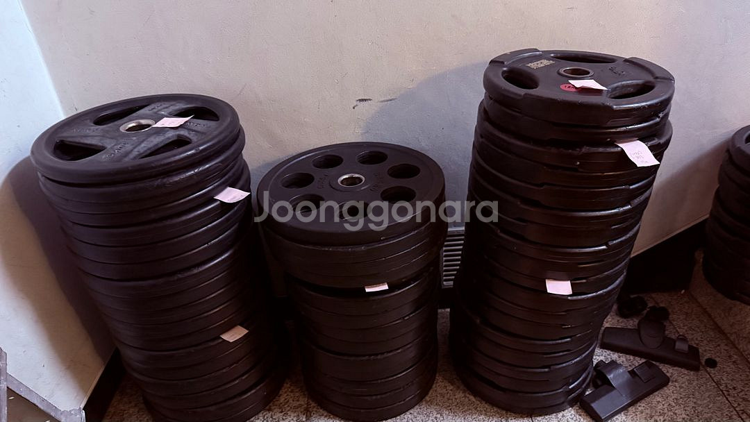 헬스장 정리! 중고 플레이트 일괄kg당 1,500원--0