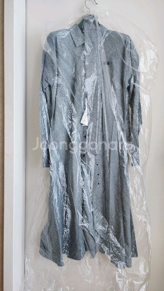 새상품 라코스테 원피스 국내정품 셔츠 벨트 플레어 체크--2