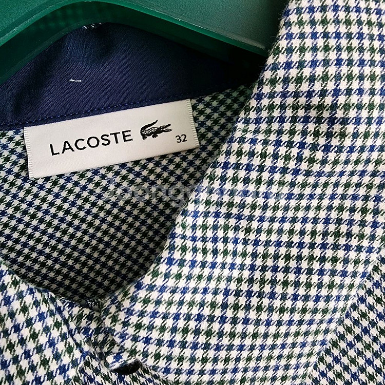 새상품 라코스테 원피스 국내정품 셔츠 벨트 플레어 체크--3