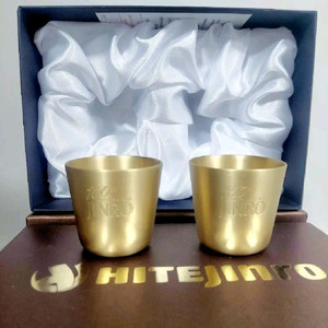 진로 100주년 기념 황동잔 소주잔 100th ANNI